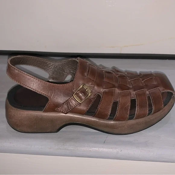 Dansko Brown Leather Sandals - Picture 4 of 11